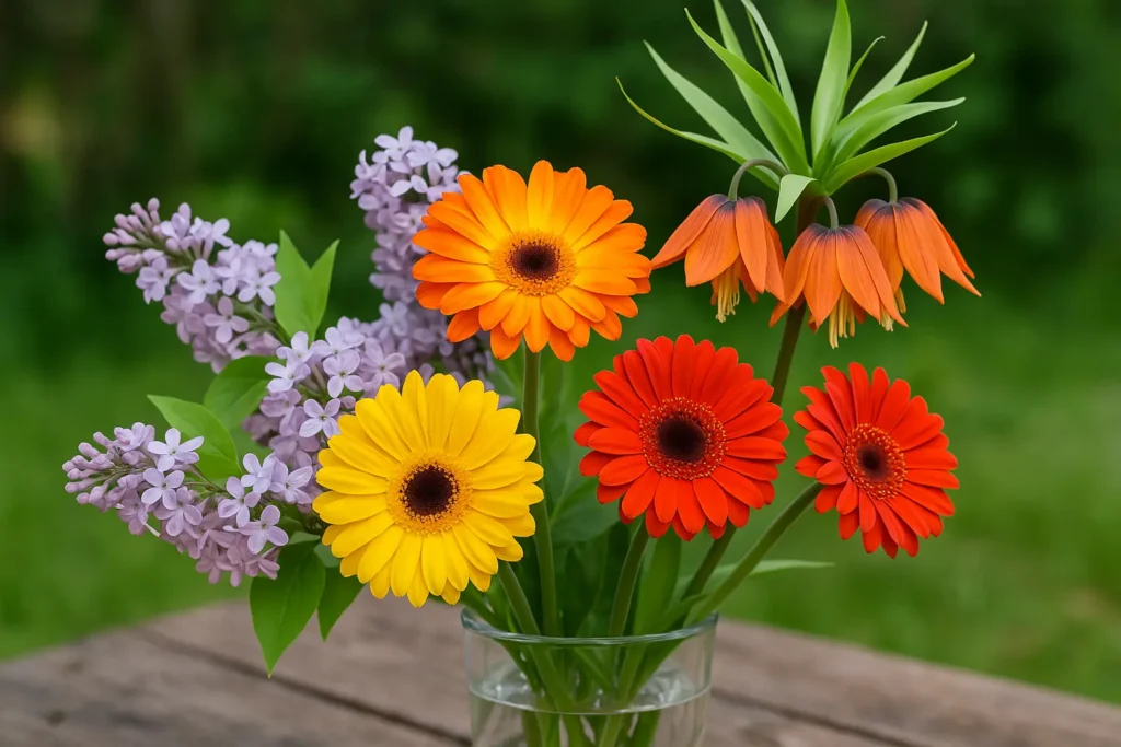 Avec quelles fleurs associer le germini ?