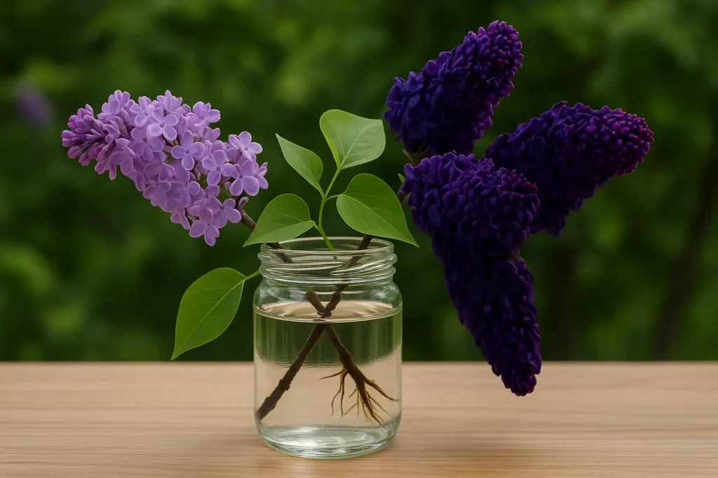 La technique pas à pas pour faire des bouture de lilas dans l'eau