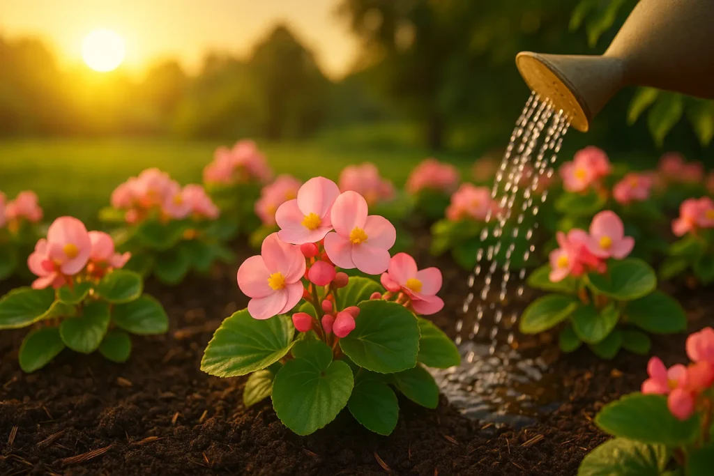 Les conditions pour faire pousse un begonia semperflorens